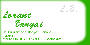 lorant banyai business card